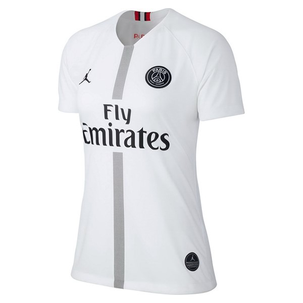 JORDAN Camiseta Paris Saint Germain Tercera Replica Segunda Ropa Mujer 2018/19 Blanco